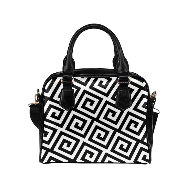 Shoulder Handbag-Classic Black and White 121 Vegan Leather 