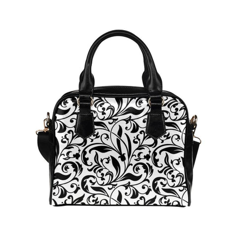 Shoulder Handbag-Classic Black and White 122 Vegan Leather 