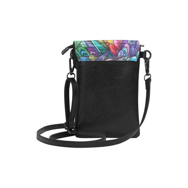 Small Cell Phone Purse - Colorful Feathers | ACES INFINITY
