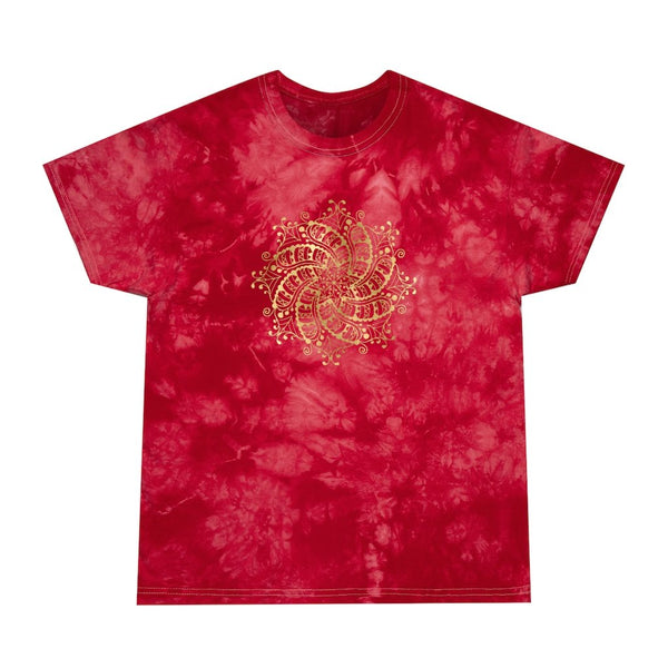 Tie Dye Shirt-Gold Mandala 102 Tie Dye Graphic Tee | ACES 