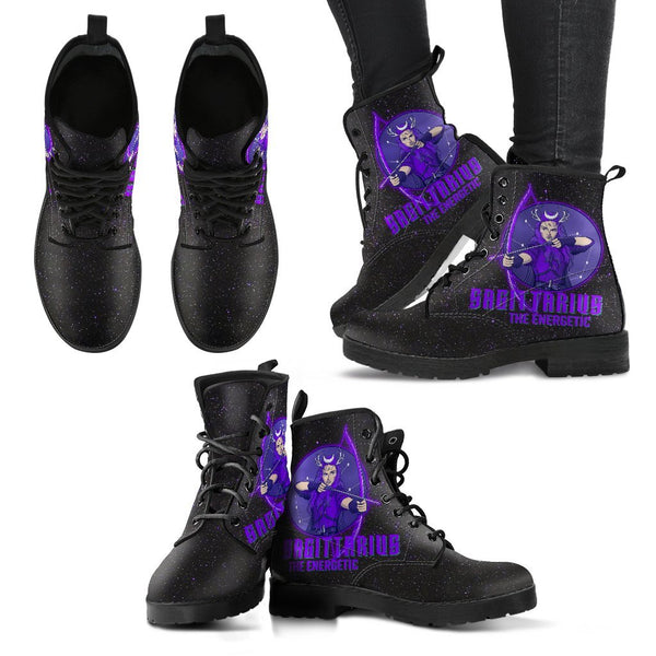 Zodiac Combat Boots - Sagittarius #1 | Vegan Leather Lace Up